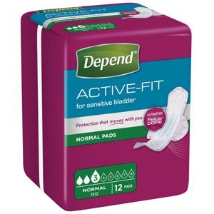 DEPEND Active-Fit normal inkontinenční vložky 3 kapky 12 kusů