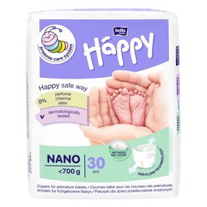 BELLA HAPPY Baby nano dětské plenky do 700 g 30 kusů