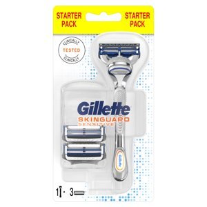 GILLETTE SkinGuard Sensitive Holicí strojek pro muže + Holící hlavice 2 ks
