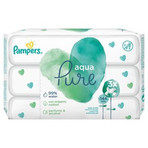 PAMPERS Aqua Pure Dětské čistící ubrousky 3x48ks  144 ks