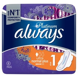 ALWAYS Platinum Normal vel.1 Hygienické vložky s křidélky 8 ks