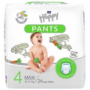 BELLA HAPPY Baby pants maxi natahovací plenkové kalhotky 24 kusů