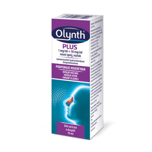 OLYNTH® Plus 1 mg/ml + 50 mg/ml nosní sprej, roztok pro dospělé a děti od 6 let