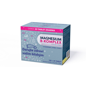 GLENMARK Magnesium B-komplex 100+20 tablet VÁNOCE