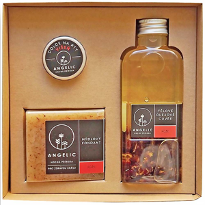 ANGELIC Tělové olejové cuvée Růže dárková krabička