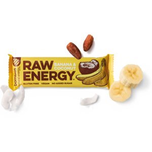 BOMBUS Raw energetická tyčinka banán a kokos 50 g