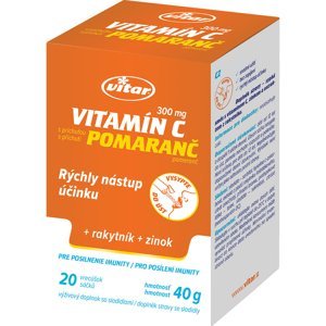 VITAR Vitamin C 300 mg + rakytník + zinek s příchutí pomeranče 20 sáčků