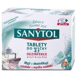 SANYTOL Tablety do myčky 4v1 s dezinfekcí 40 ks, poškozený obal