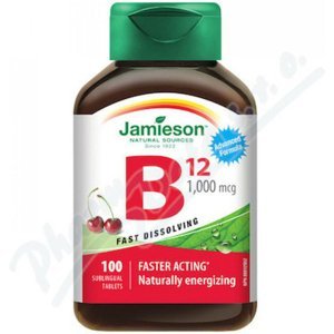 JAMIESON Vit.B12 1000mcg třešeň 100 tablet