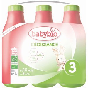 BABYBIO Croissance 3 Tekuté pokračovací kojenecké mléko od 10 měsíce do 3 let BIO 1 l