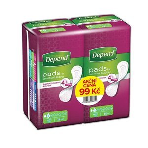 DEPEND Pads mini inkontinenční vložky pro ženy DUOPACK 2x 14 ks