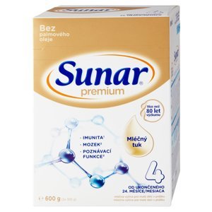 SUNAR Premium 4 Pokračovací batolecí mléko od 24. měsíců 600 g
