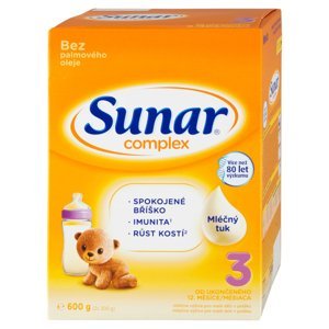 SUNAR Complex 3 Pokračovací batolecí mléko od 12 měsíce 600 g