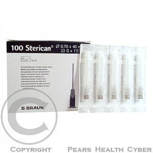 Injekční jehla PH 0.7 x 40 22 G 1 1/2 černá Sterican 100 kusů
