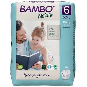 BAMBO Nature 6 Dětské plenkové kalhotky 16+ kg 40 ks