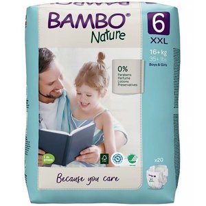 BAMBO Nature 6 Dětské plenkové kalhotky 16+ kg 20 ks
