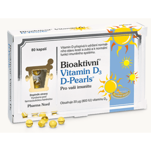 PHARMA NORD Bioaktivní Vitamin D3 D Pearls 80 kapslí