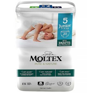 MOLTEX Pure & Nature Junior Natahovací plenkové kalhotky 9 -14 kg 20 kusů