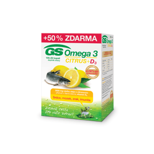 GS Omega 3 citrus 3000 mg 100 + 50 kapslí ZDARMA