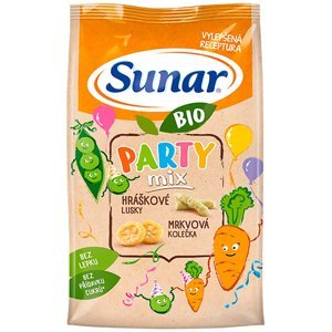 SUNAR Party mix křupky mrkvové a hráškové BIO 45 g