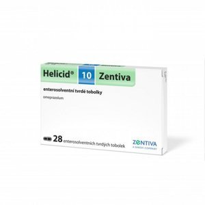 HELICID 10 Zentiva enterosolventní tvrdé tobolky 10 mg 28 kusů