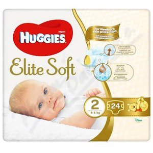 HUGGIES Elite Soft 2 4 až 6 kg 24 ks