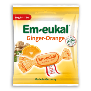 EM-EUKAL pastilky zázvor-pomeranč s s vitamíny bez cukru 50 g