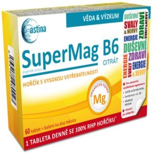 ASTINA SuperMag B6 citrát 60 tablet, poškozený obal