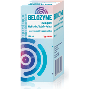 BELOZYME 1,5 mg/ml kloktadlo, ústní výplach 120 ml