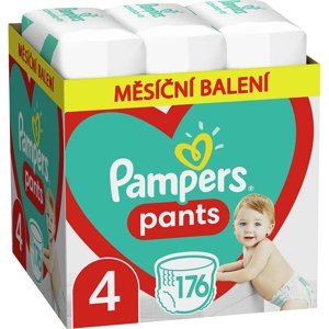 PAMPERS Pants vel.4 Plenkové kalhotky 9-15kg měsíční balení 176 ks