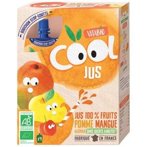 VITABIO Cool BIO Juice jablko, mango a acerola 4 x 105 ml