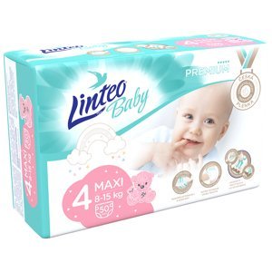 LINTEO Baby Premium Dětské plenky MAXI 8-15kg 50 ks