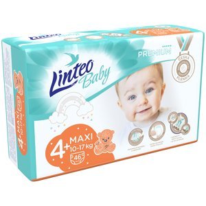 LINTEO Baby Premium Dětské plenky MAXI+ 10-17kg 46 ks
