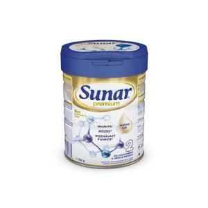 SUNAR Premium 2 pokračovací kojenecké mléko od ukončeného 6 měsíce 700 g