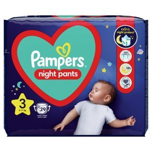 PAMPERS Pants Night 3 Kalhotkové plenky 6 - 11kg 29 ks