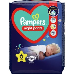 PAMPERS Pants Night 6 kalhotkové plenky 15+ kg 19 ks