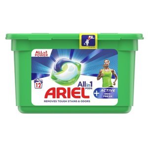 ARIEL Allin1 Pods + Active Deo-Fresh Kapsle na praní 12 pracích dávek