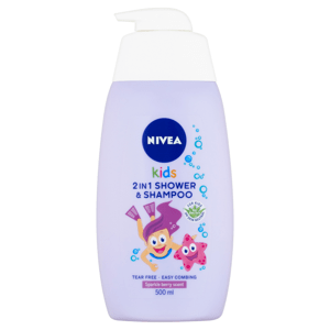 NIVEA Kids Dětský sprchový gel a šampon 2v1 s vůní lesního ovoce 500 ml