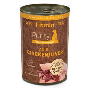 FITMIN Dog Purity tin konzerva kuřecí s játry 400 g