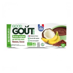 GOOD GOUT Bio kokosový dezert s kakaem a banánem  6m+ 2 x 100 g