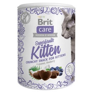 BRIT Care Snack Superfruits Kitten s kuřetem, kokosem a borůvkou pro koťata 100 g