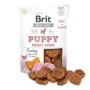 BRIT Jerky Puppy Turkey Meaty Coins pamlsky pro štěňata 80 g