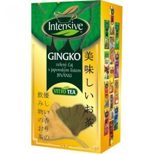 Intensive GINGKO, zelený čaj s japonským listem JINANU porcovaný 20 x 1,5 g, n.s.