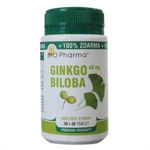 BIO PHARMA Ginkgo Biloba extrakt 40 mg 30+30 tablet
